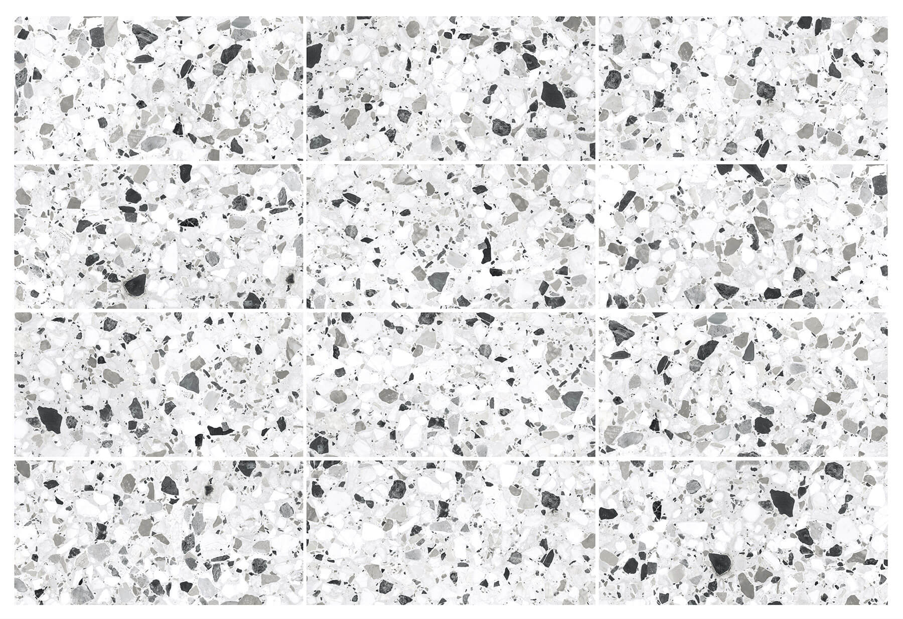 Close up of grey speckle rectangle tiles.